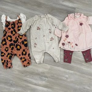 3 x baby girl outfits